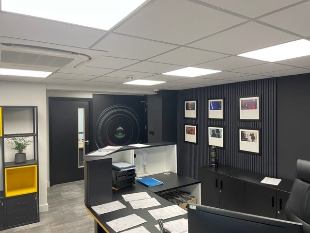 cooke optics reception after refurbishment and fit 0ut services carried out by Polar Air